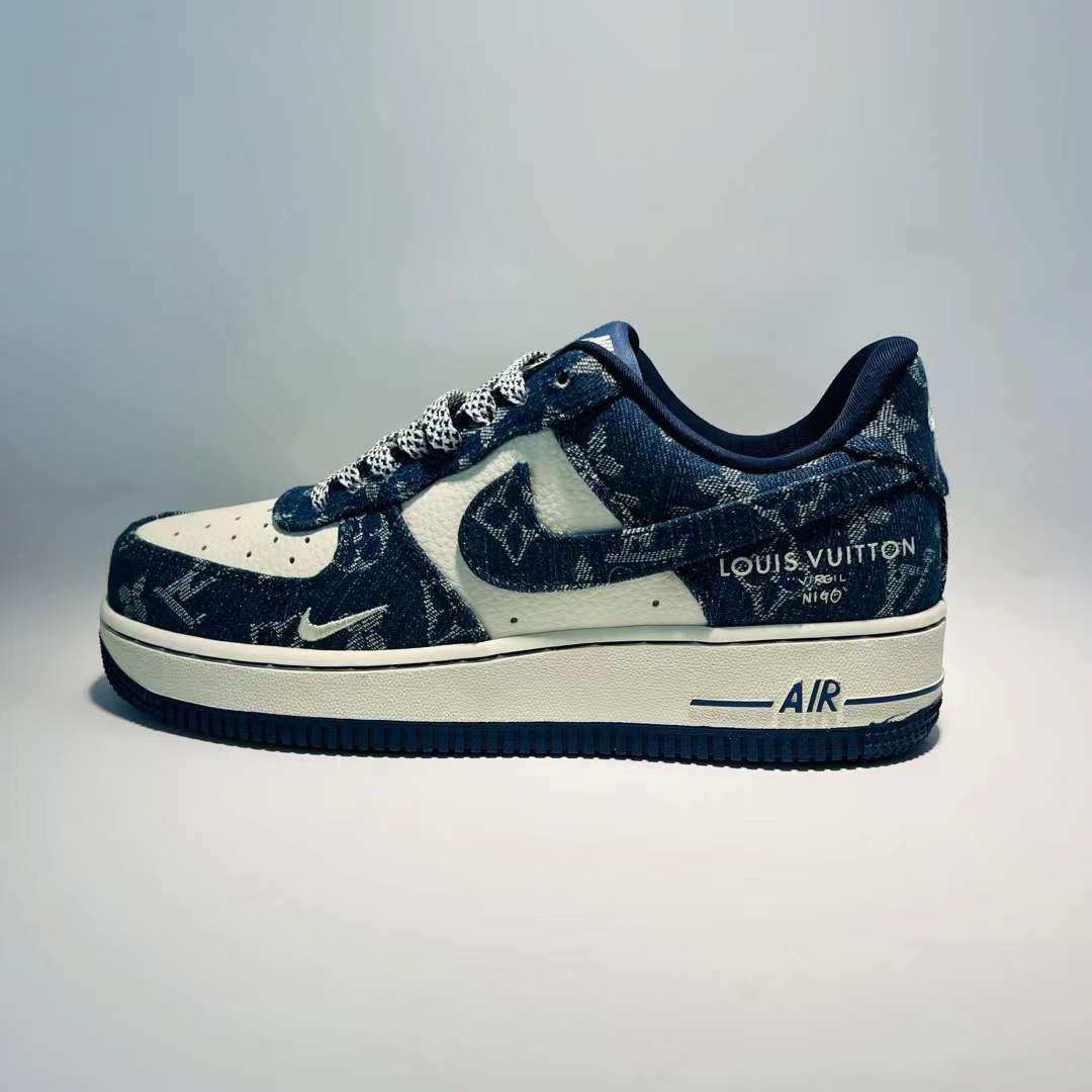 AF1 x Lv Blue and White