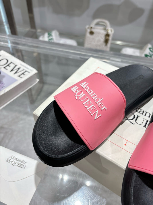 Ciabatte Alexander Mq Nere e Rosa