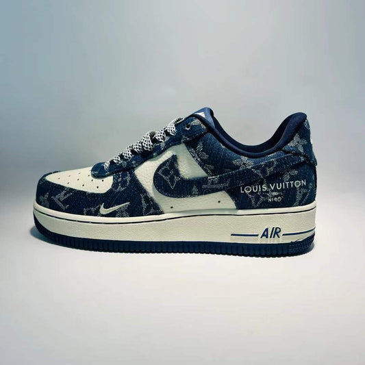 AF1 x Lv Blue and White