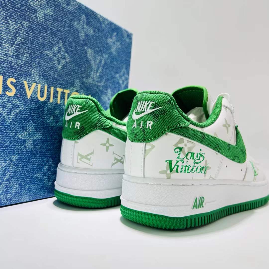 AF1 x LV Green and White