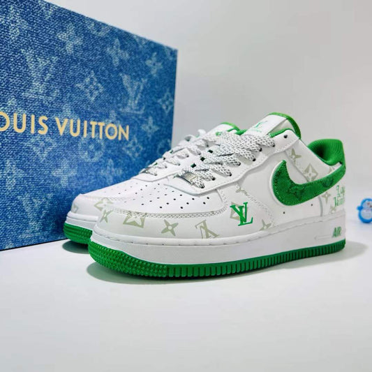 AF1 x LV Green and White